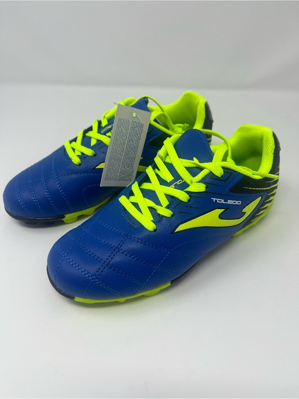 JOMA Toledo Jr 904 Cleats Royal Rubber 24 Blue/Neon Green Youth Sz 2.5 NEW